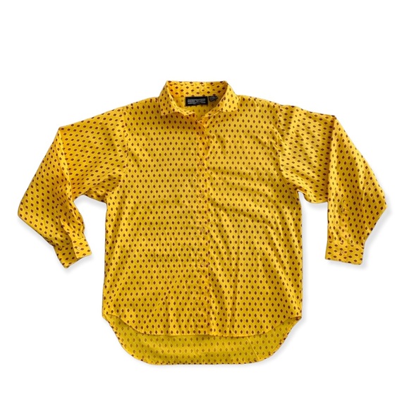 Mark Stuart Yellow Long Sleeve Button Down 13/14 Y - Picture 1 of 10